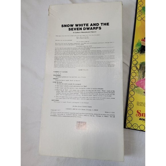 Cedaco Vintage‎ 1977 Snow White and The Seven Dwarfs Board Game Complete - Picture 5 of 8